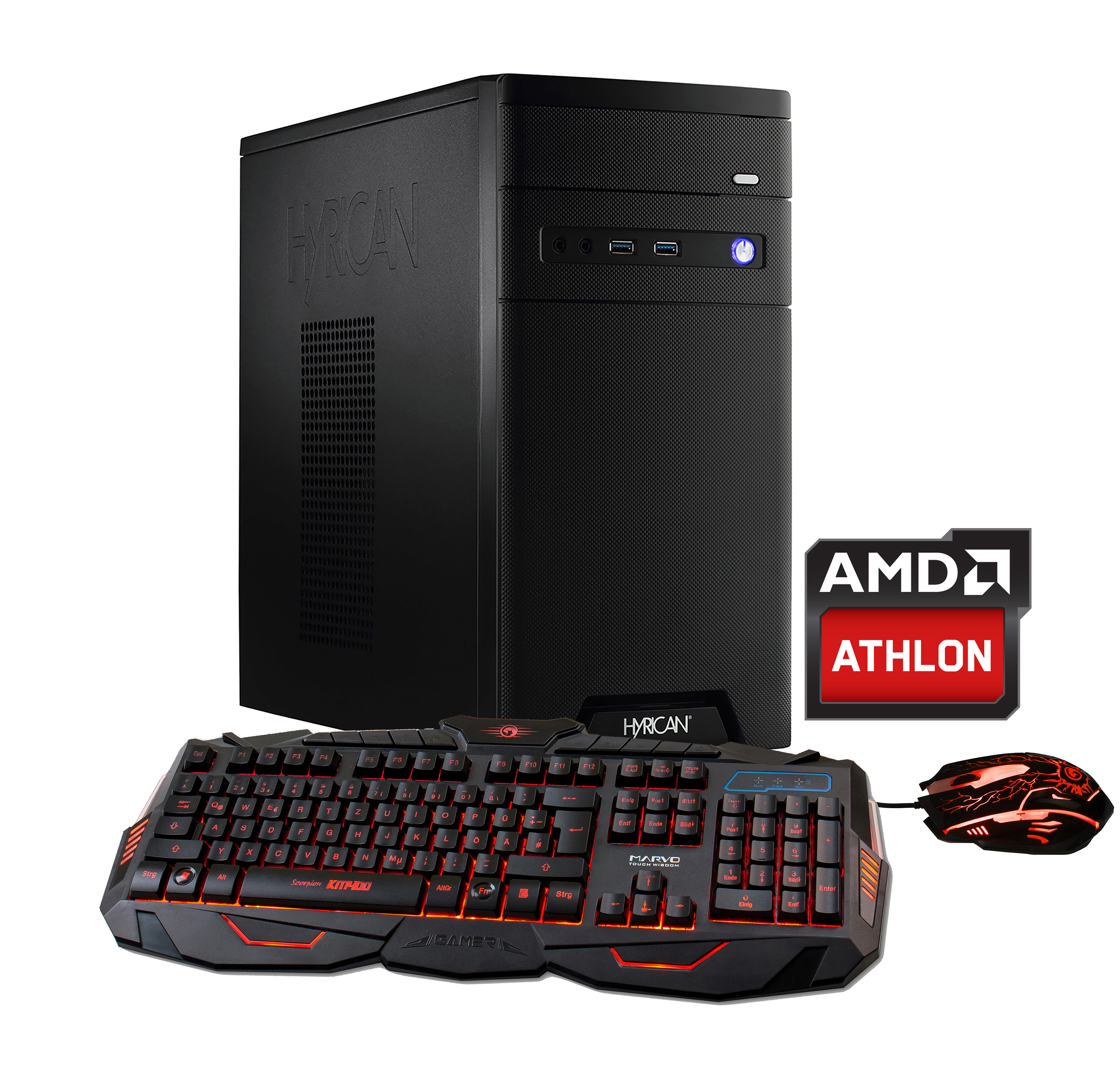 HYRICAN CyberGamer 5713 - AMD Athlon™ II X4 X4 950 - 16 GB - 120 GB - NVIDIA GeForce® GTX 1050 Ti - Windows 10 Home (64 Bit)