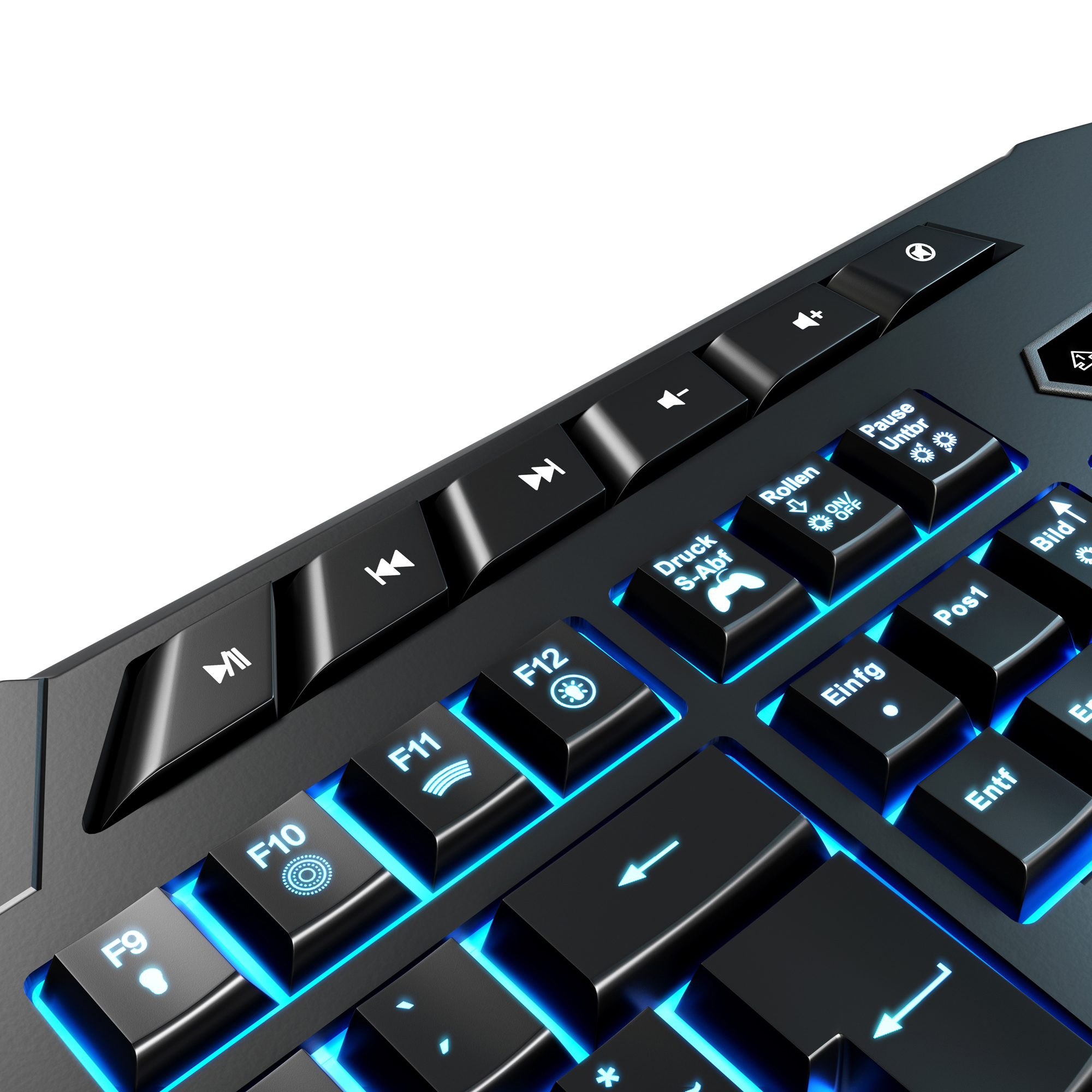 LIONCAST LK 12, Gaming Tastatur, Rubberdome, Schwarz