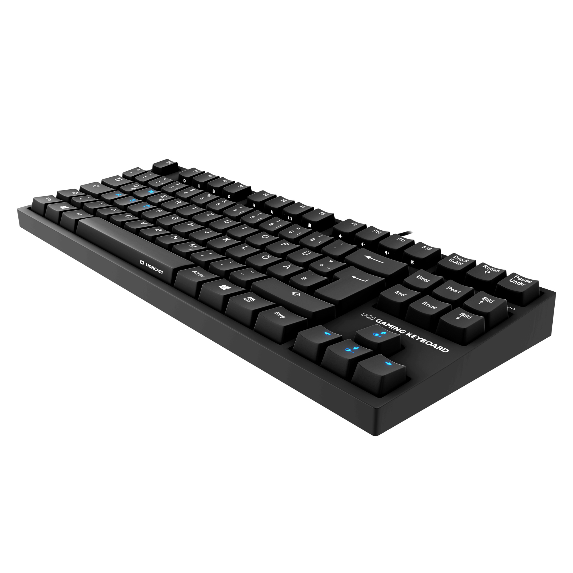 LIONCAST Gaming Tastatur LK20 Cherry MX Brown, schwarz (15096)
