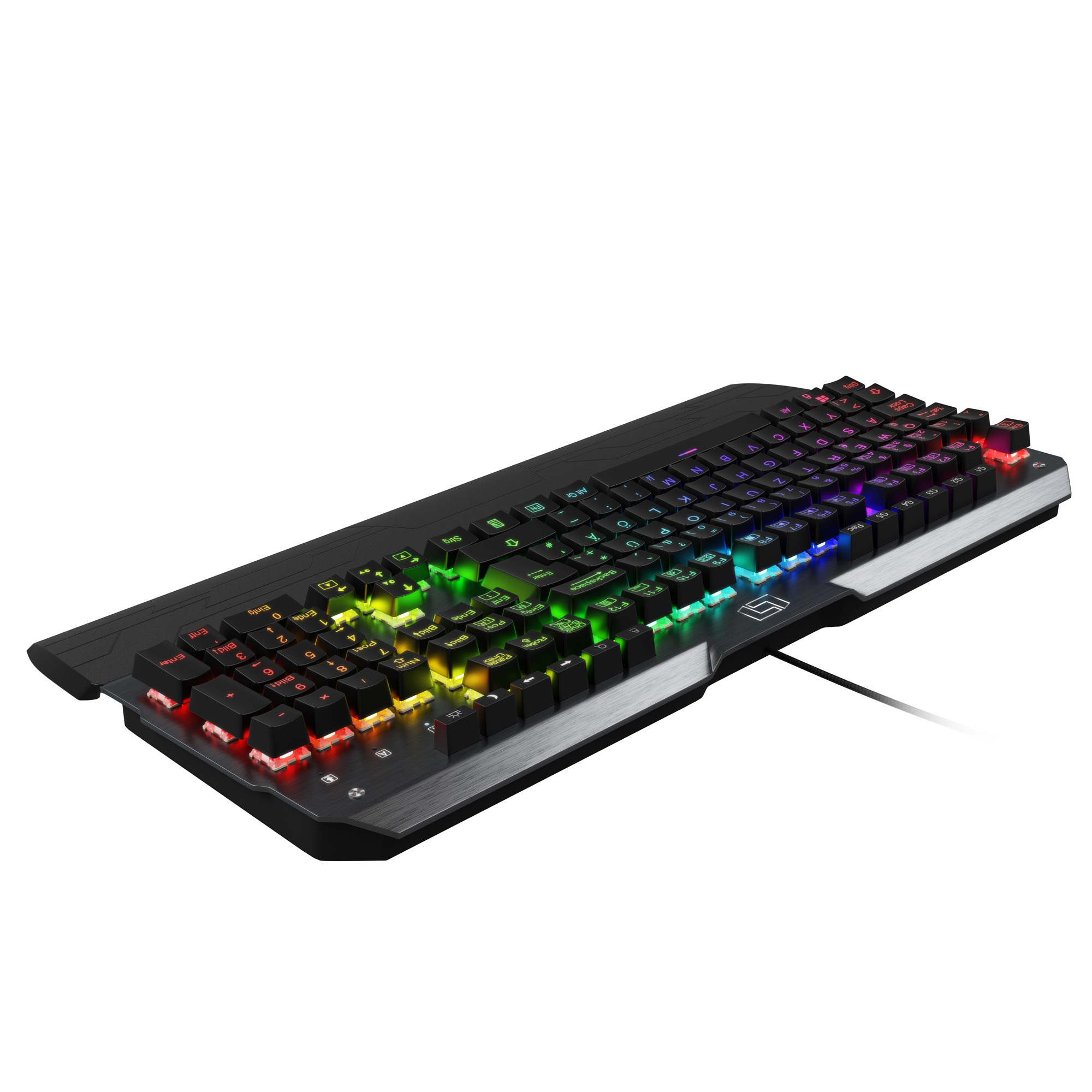 LIONCAST LK300 RGB, Gaming Tastatur, Mechanisch, kabelgebunden, Schwarz