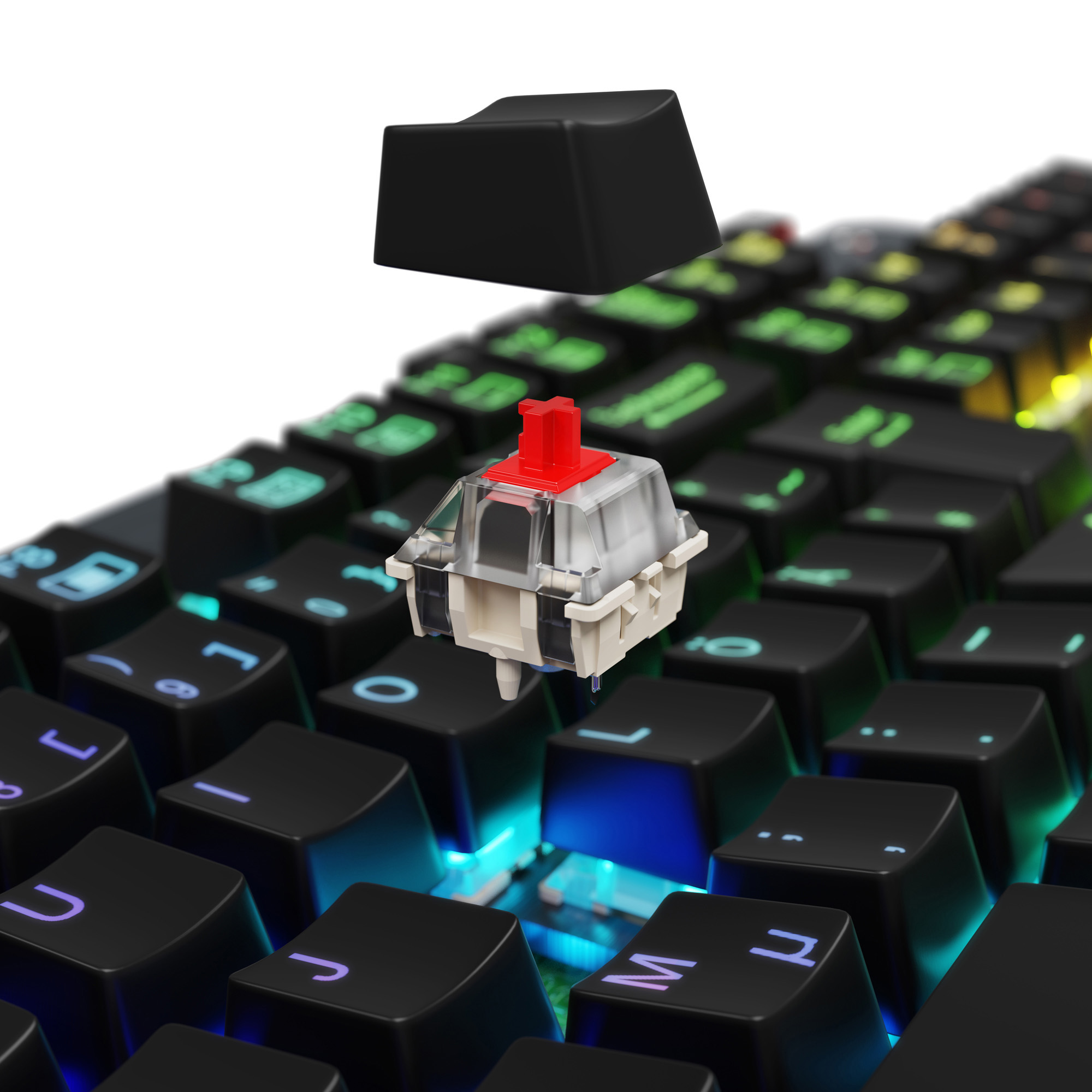 LIONCAST LK300 RGB, Gaming Tastatur, Mechanisch, kabelgebunden, Schwarz