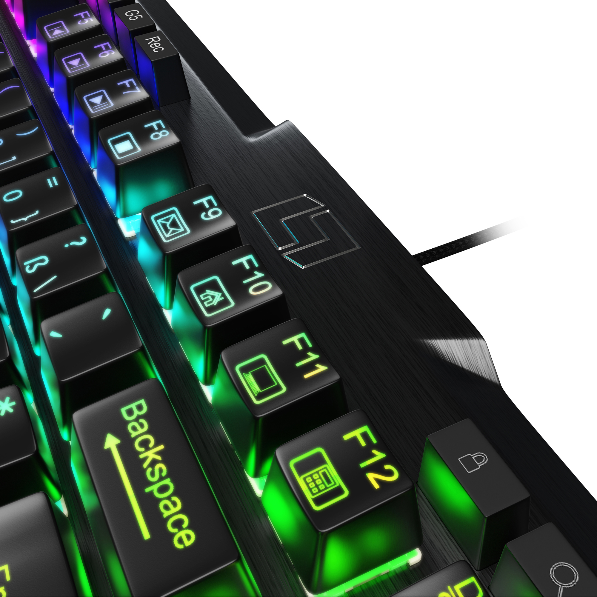 LIONCAST LK300 RGB, Gaming Tastatur, Mechanisch, kabelgebunden, Schwarz