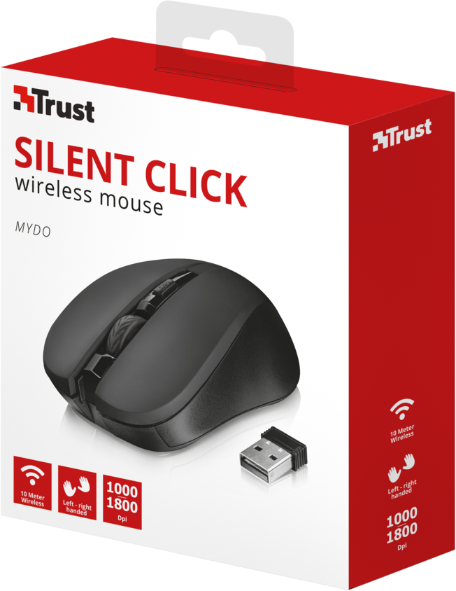 TRUST Souris sans fil Mydo Silent Noir (21869)