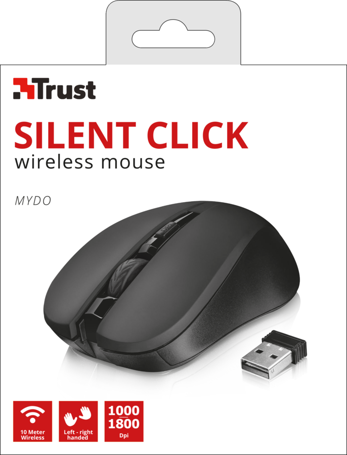 TRUST Souris sans fil Mydo Silent Noir (21869)
