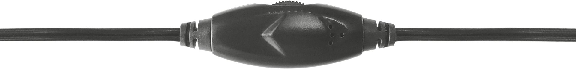 A black fitness tracker on a black background, viewed from above, showing a curved design.