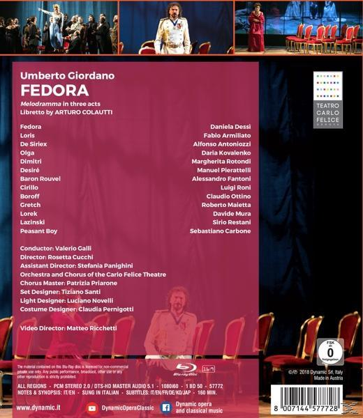 Dessi/Armiliato/Galli/Teatro Carlo Fedora Felice/+ - (Blu-ray) 