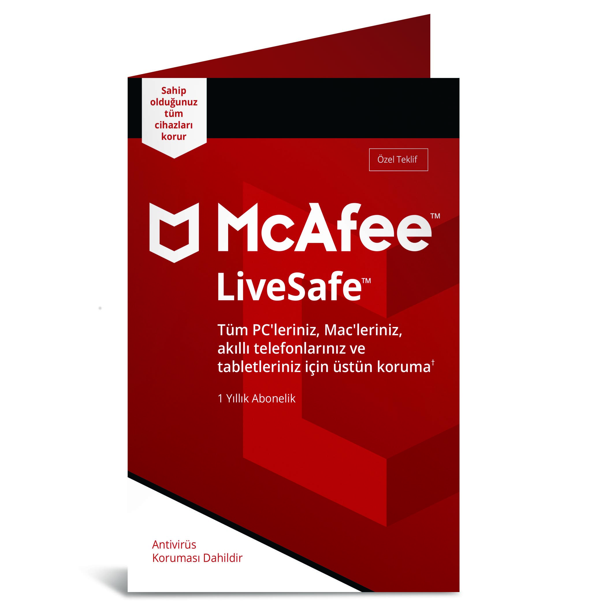 MCAFEE(UE) Livesafe 1 Yıl Antivirüs Programı 