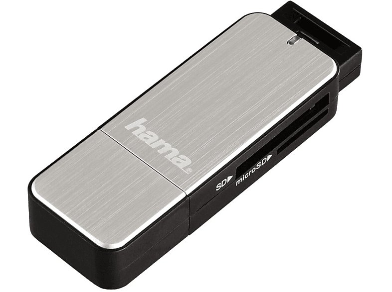 Hama Lecteur Usb 3.0 De Carte Sd / Microsd Argenté (123900)