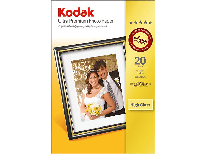 KODAK Fotopapier Ultra Premium A6 20 bladen (153711)