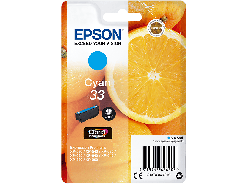 EPSON 33 Cyaan (C13T33424022)
