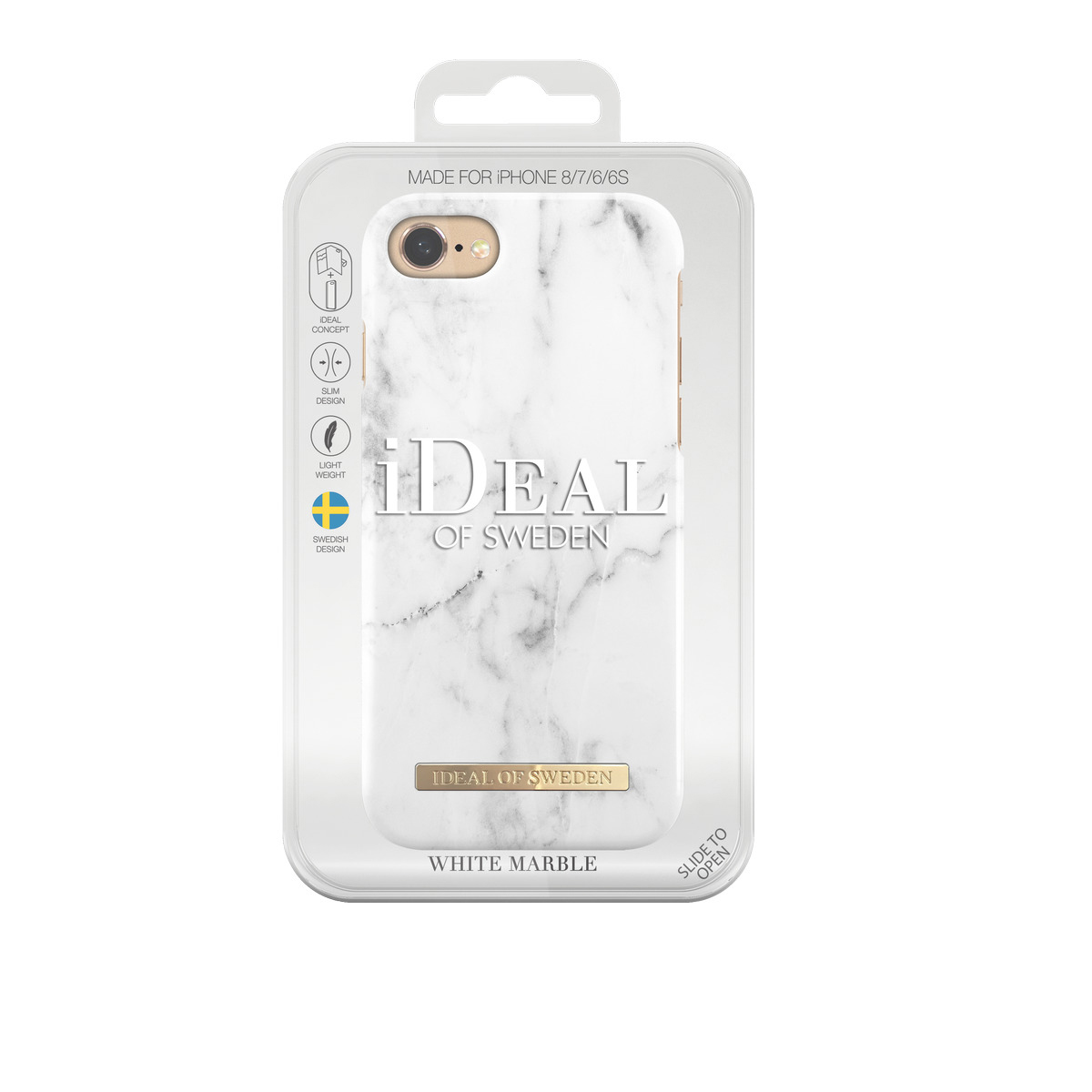 IDEAL OF SWEDEN Fashion, Backcover, Apple, iPhone 6, iPhone 7, iPhone 8, White Marble