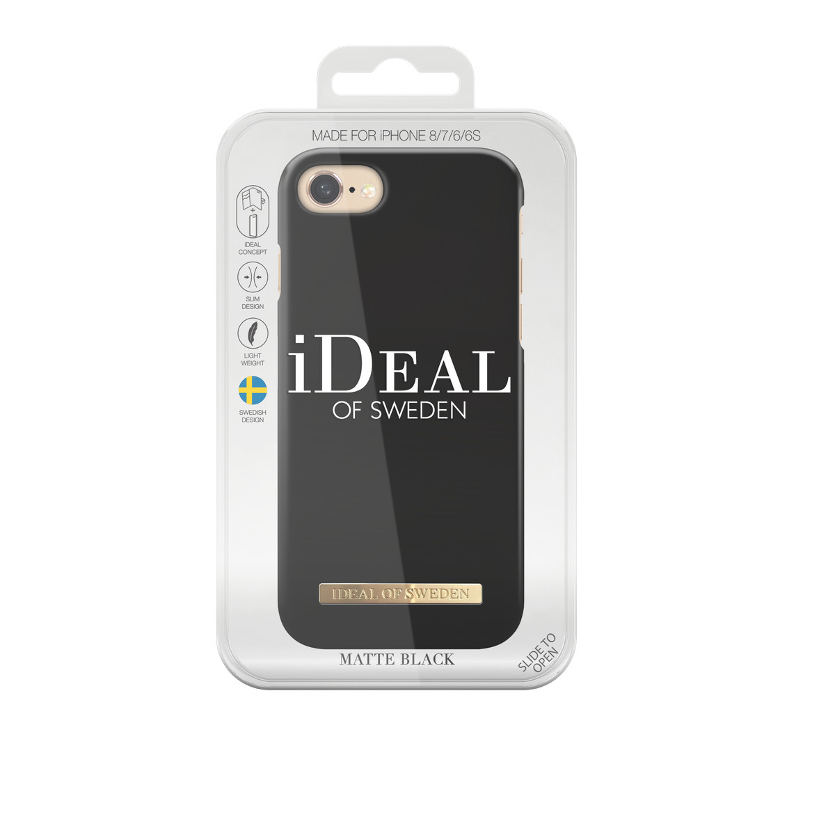 IDEAL OF SWEDEN Fashion, Backcover, Apple, iPhone 6, iPhone 7, iPhone 8, Matte Schwarz