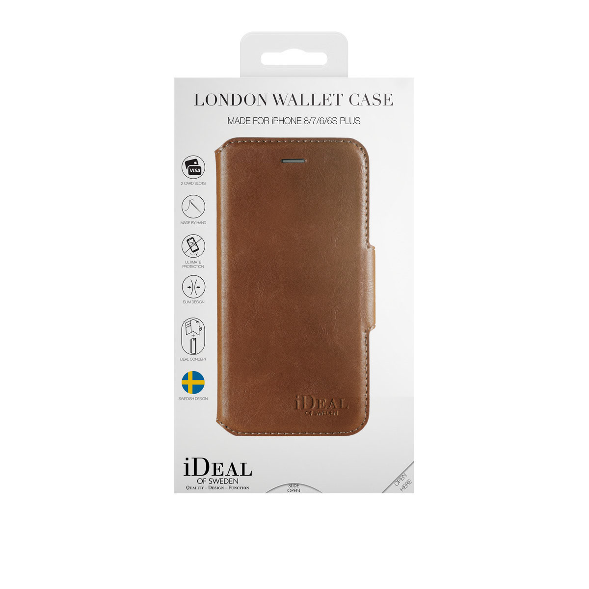 IDEAL OF SWEDEN Fashion, Bookcover, Apple, iPhone 6 Plus, iPhone 7 Plus ,iPhone 8 Plus, Braun
