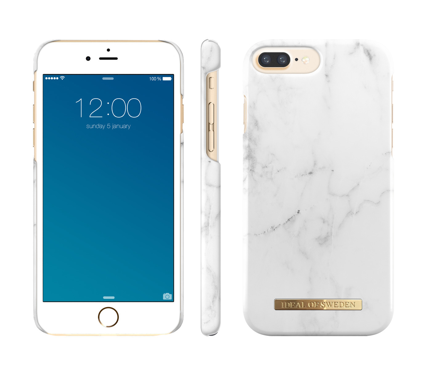 IDEAL OF SWEDEN Fashion, Backcover, Apple, iPhone 6 Plus, iPhone 7 Plus ,iPhone 8 Plus, White Marble
