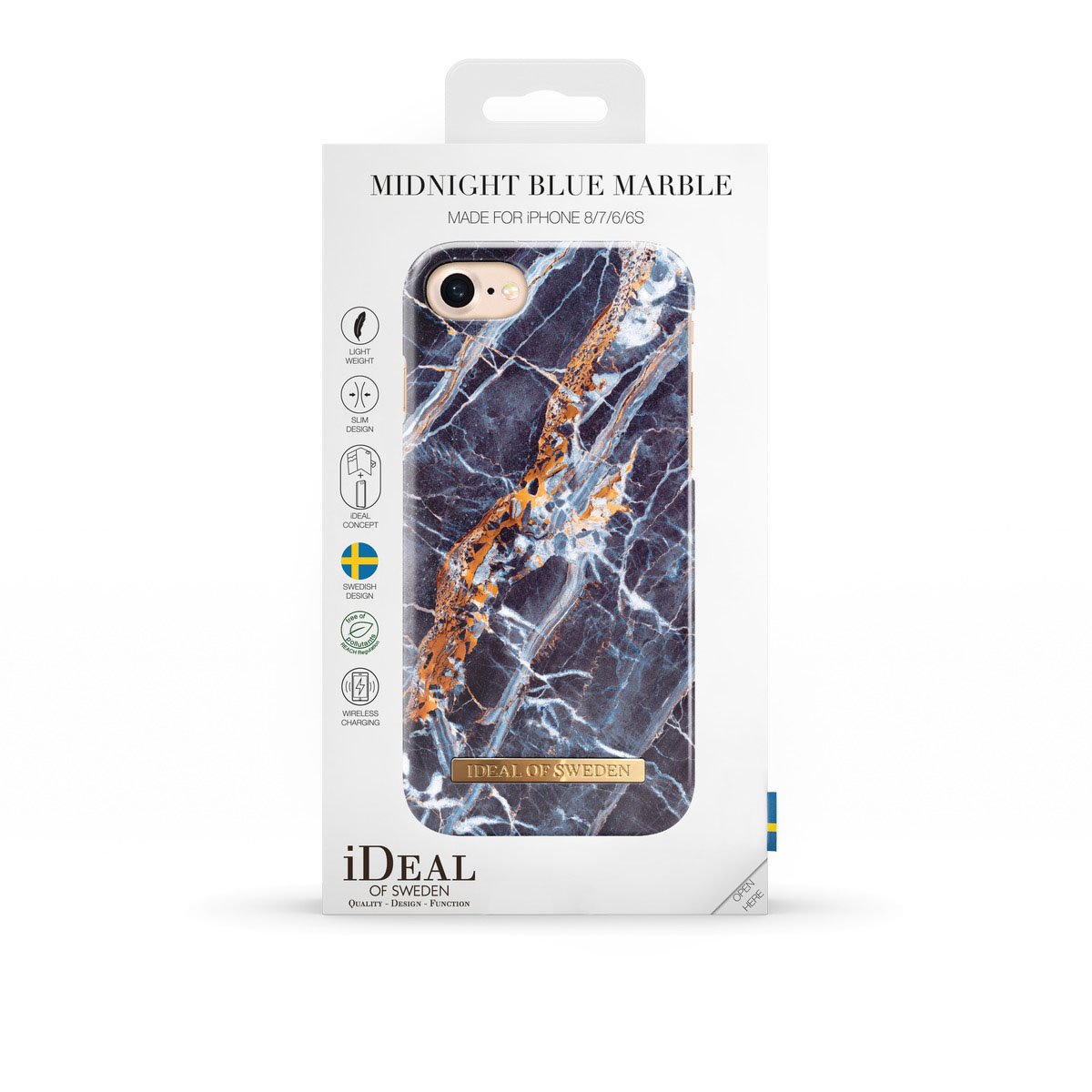 IDEAL OF SWEDEN Fashion, Backcover, Apple, iPhone 6, iPhone 7, iPhone 8, Blue Marble