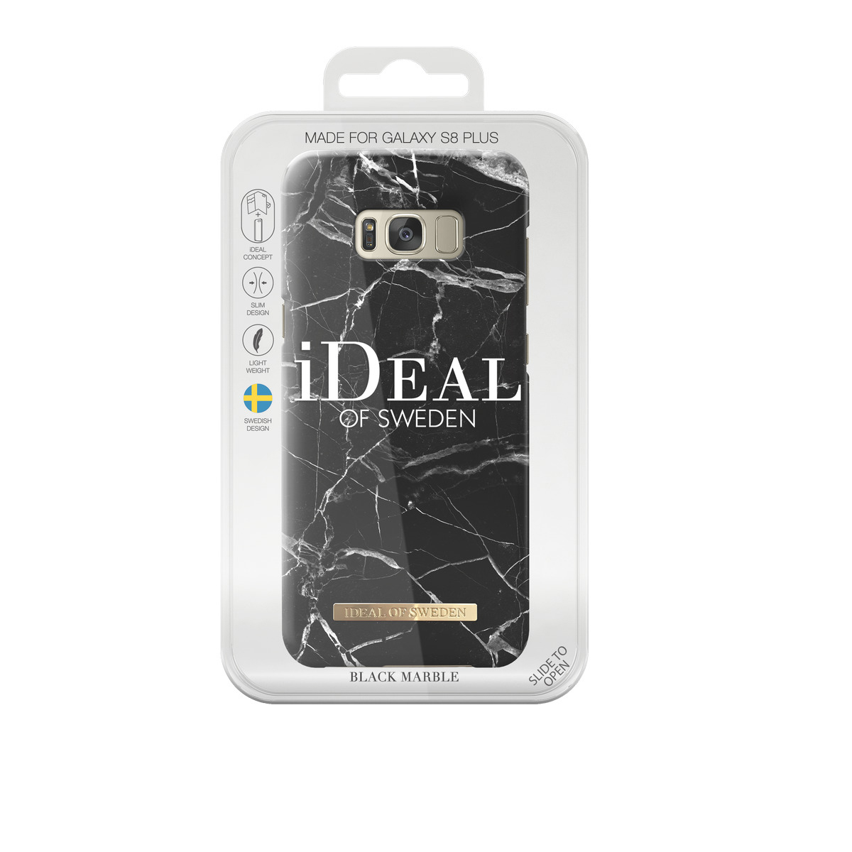 IDEAL OF SWEDEN Fashion, Backcover, Samsung, Galaxy S8+, Black Marble