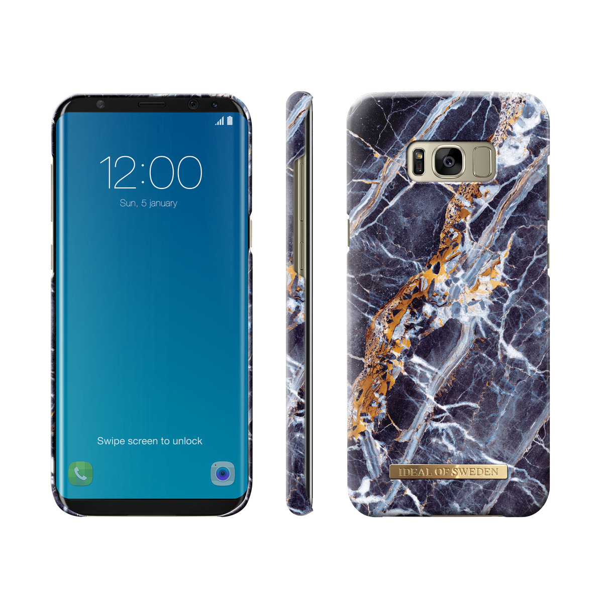 IDEAL OF SWEDEN Fashion, Backcover, Samsung, Galaxy S8+, Midnight Blue Marble