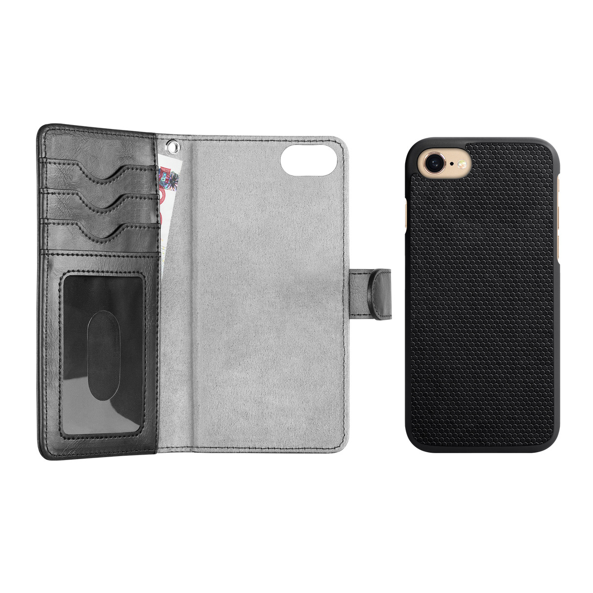 IDEAL OF SWEDEN Magnet, Bookcover, Apple, iPhone 6, iPhone 7, iPhone 8, Schwarz