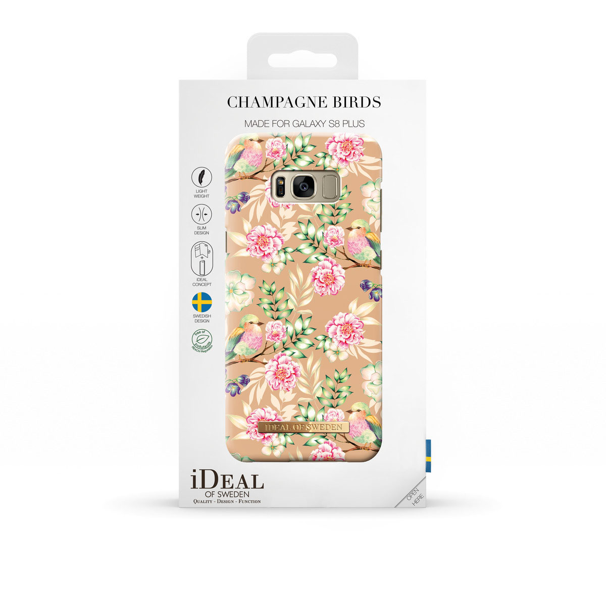 IDEAL OF SWEDEN Fashion, Backcover, Samsung, Galaxy S8+, Champagne Birds
