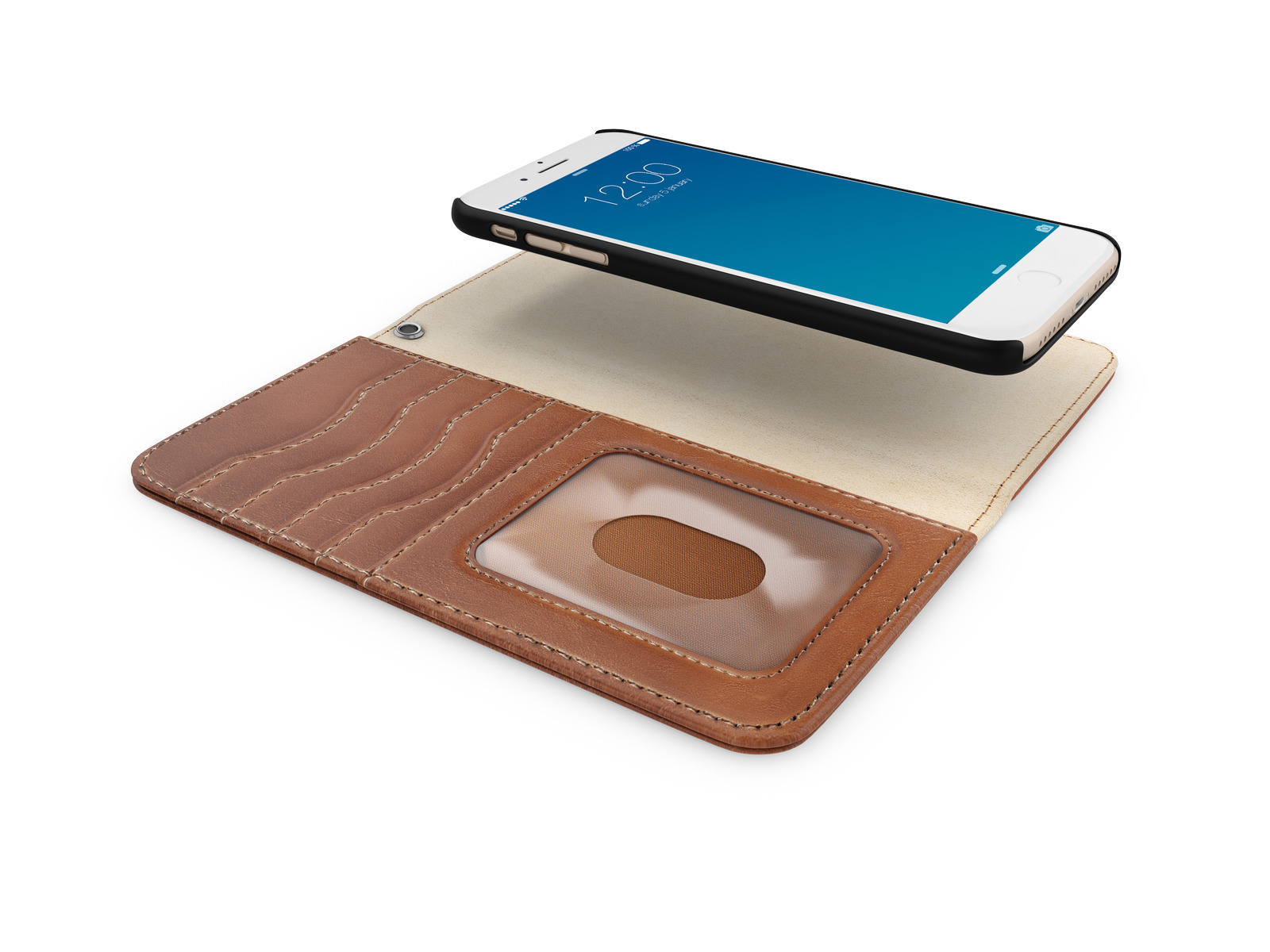 IDEAL OF SWEDEN Magnet, Bookcover, Apple, iPhone 6 Plus, iPhone 7 Plus ,iPhone 8 Plus, Braun