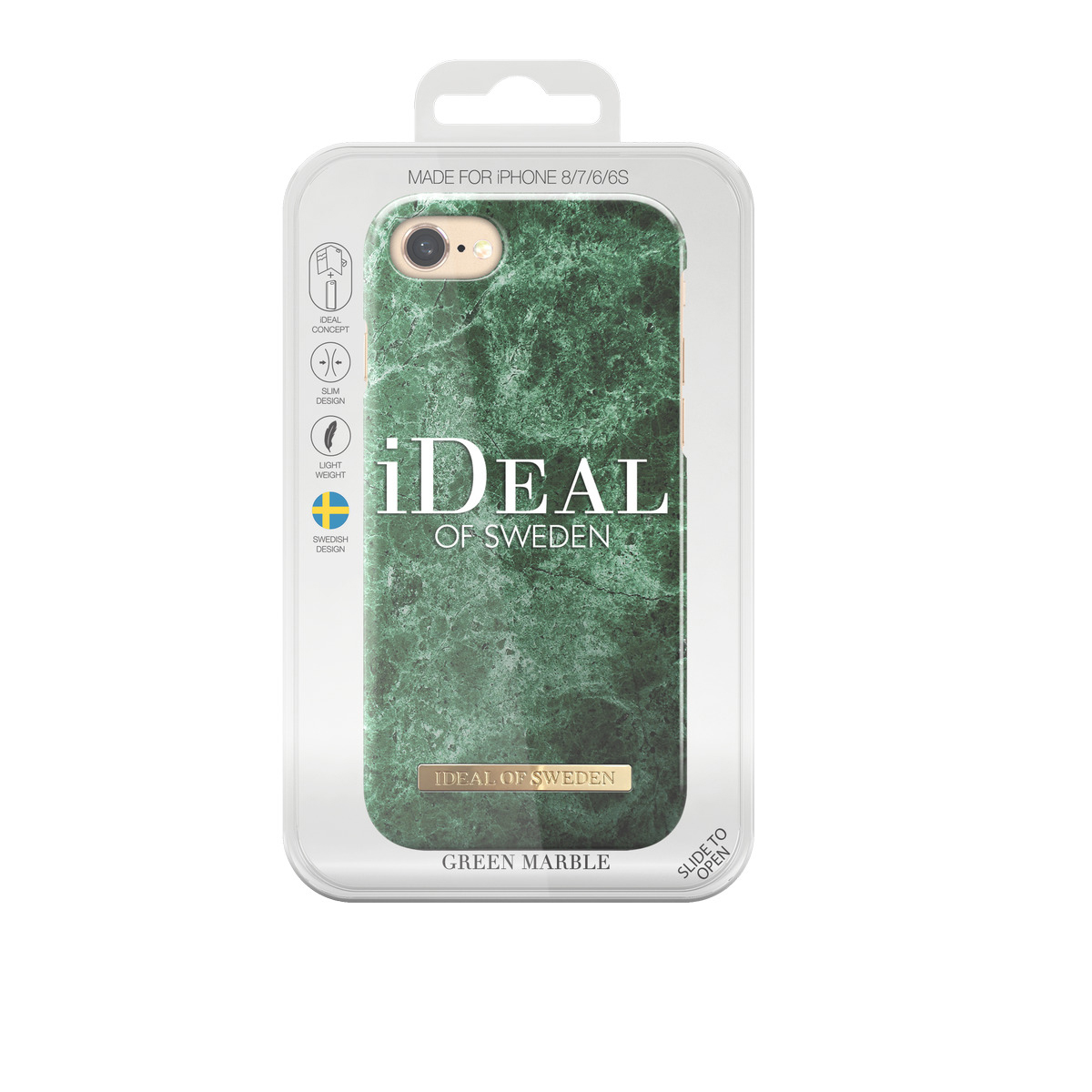 IDEAL OF SWEDEN Fashion, Backcover, Apple, iPhone 6, iPhone 7, iPhone 8, Green Marble