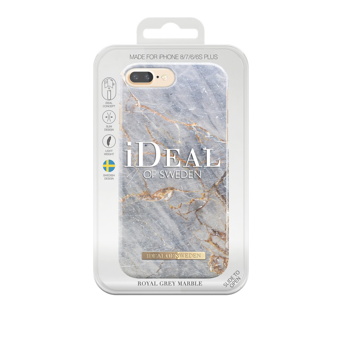 IDEAL OF SWEDEN Fashion, Backcover, Apple, iPhone 6 Plus, iPhone 7 Plus ,iPhone 8 Plus, Grey Marble