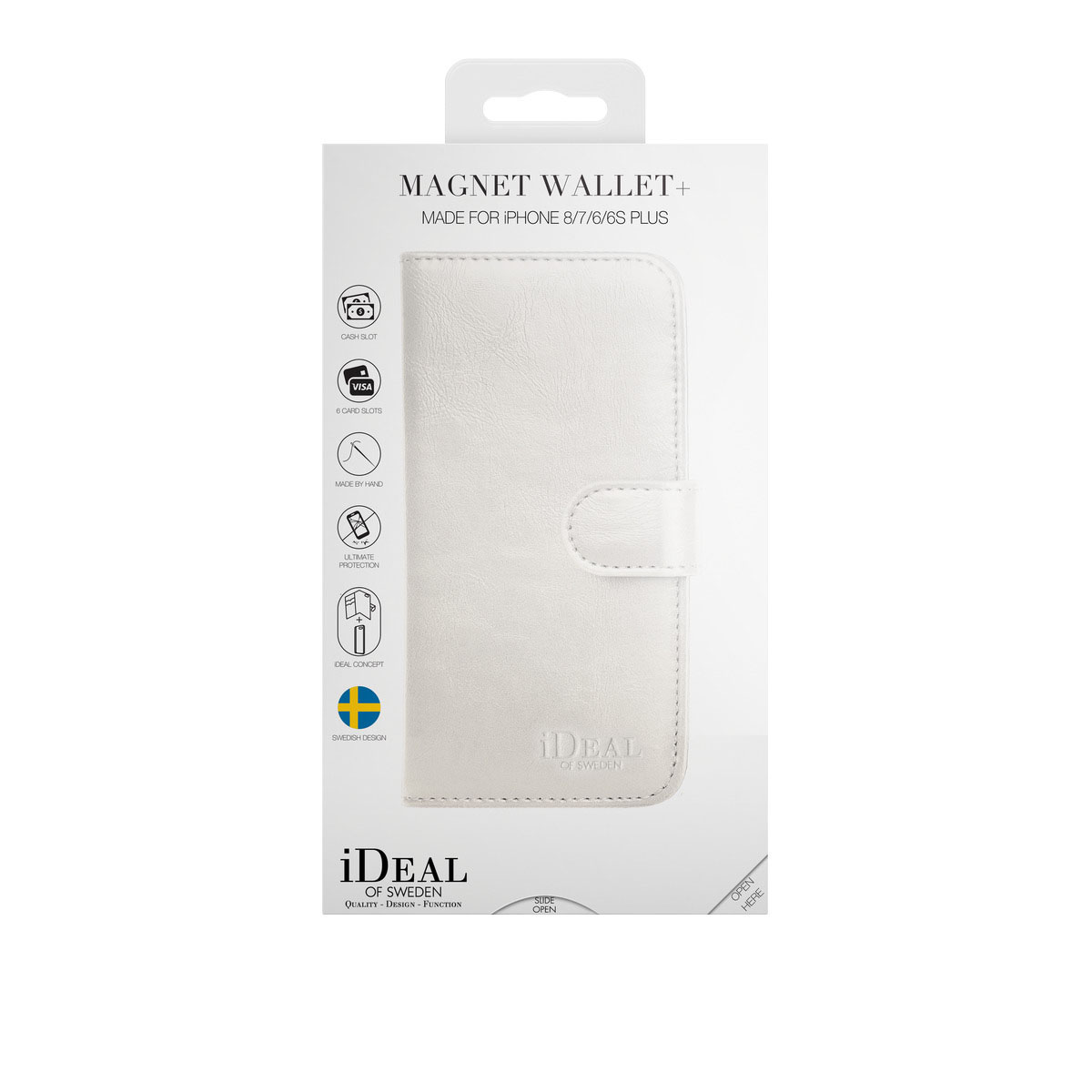 IDEAL OF SWEDEN Magnet, Bookcover, Apple, iPhone 6 Plus, iPhone 7 Plus ,iPhone 8 Plus, Weiß