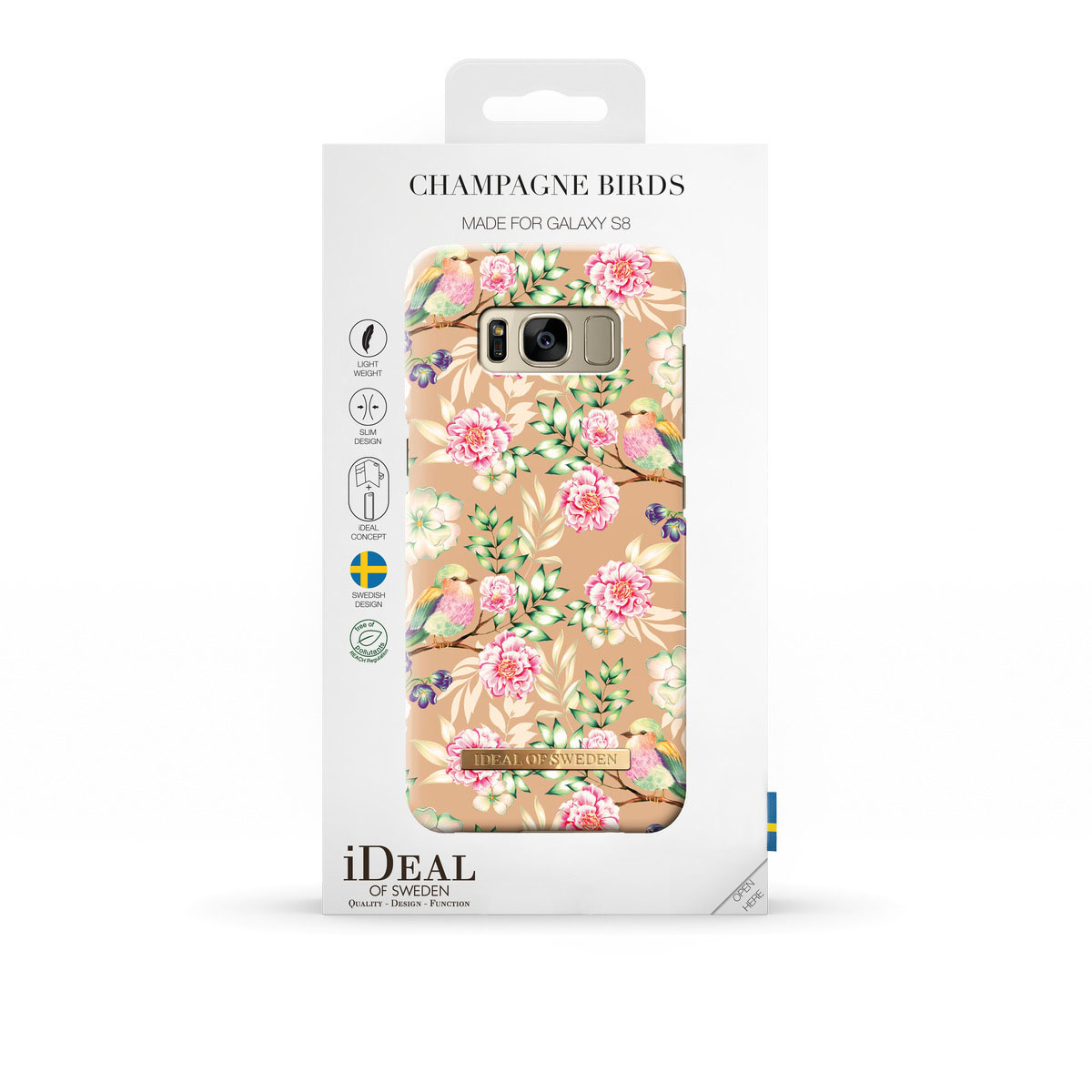 IDEAL OF SWEDEN Fashion, Backcover, Samsung, Galaxy S8, Champagne Birds