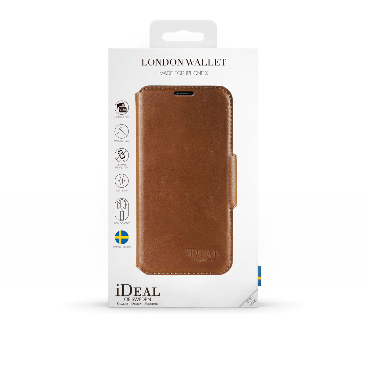 IDEAL OF SWEDEN London, Bookcover, X, iPhone Apple, Braun