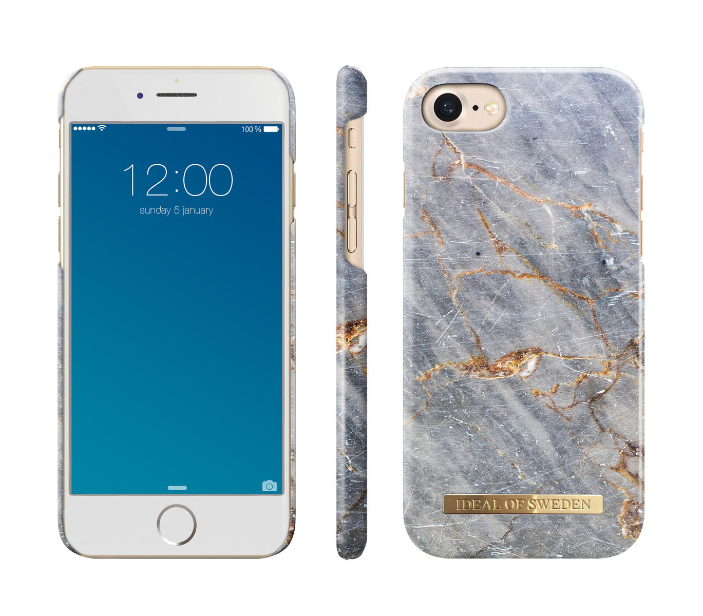 IDEAL OF SWEDEN Fashion, Backcover, Apple, iPhone 6, iPhone 7, iPhone 8, Grey Marble