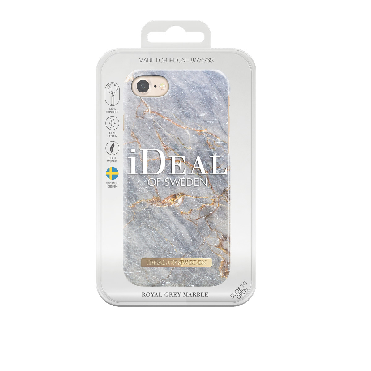 IDEAL OF SWEDEN Fashion, Backcover, Apple, iPhone 6, iPhone 7, iPhone 8, Grey Marble