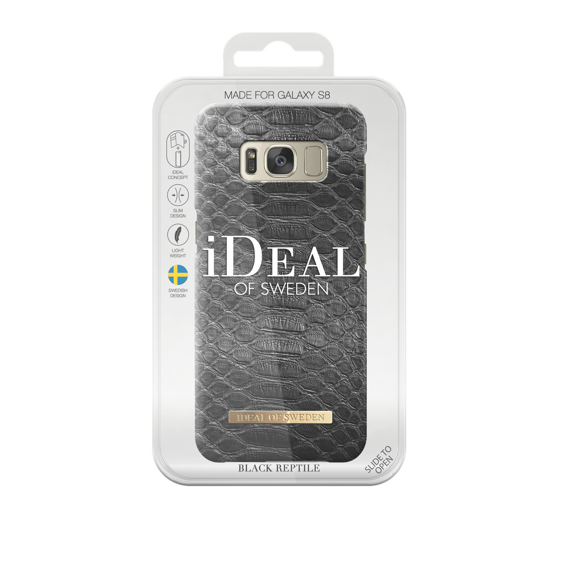 IDEAL OF SWEDEN Fashion, Backcover, Samsung, Galaxy S8, Black Reptile