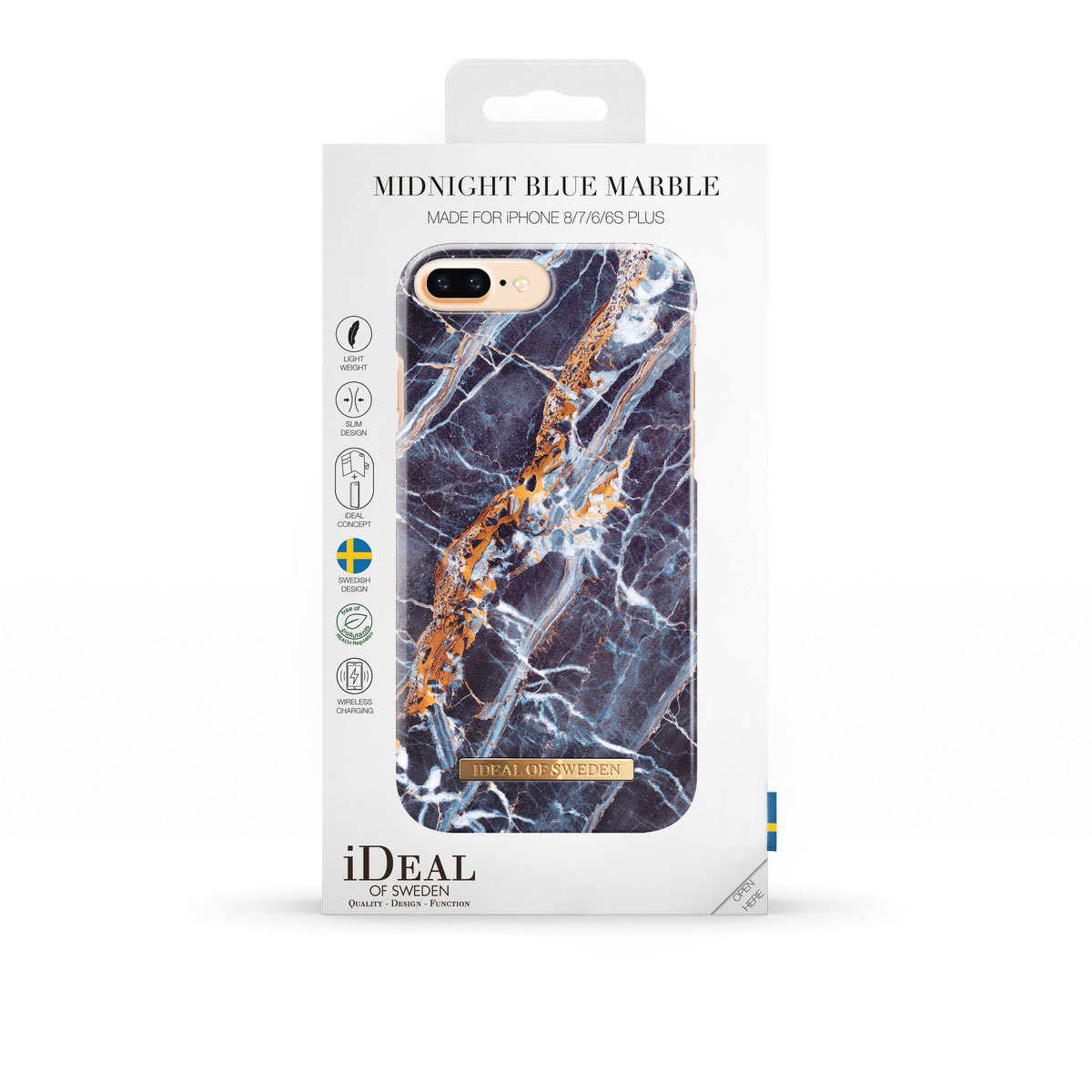 IDEAL OF SWEDEN Fashion, Backcover, Apple, iPhone 6 Plus, iPhone 7 Plus ,iPhone 8 Plus, Blue Marble