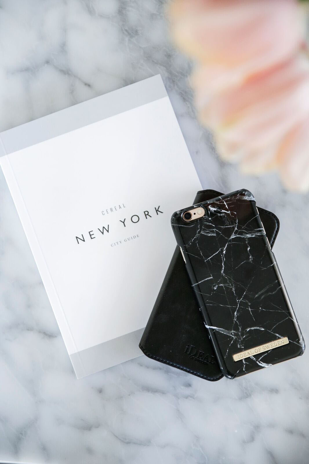 IDEAL OF SWEDEN Fashion, Backcover, Apple, iPhone 6, iPhone 7, iPhone 8, Black Marble