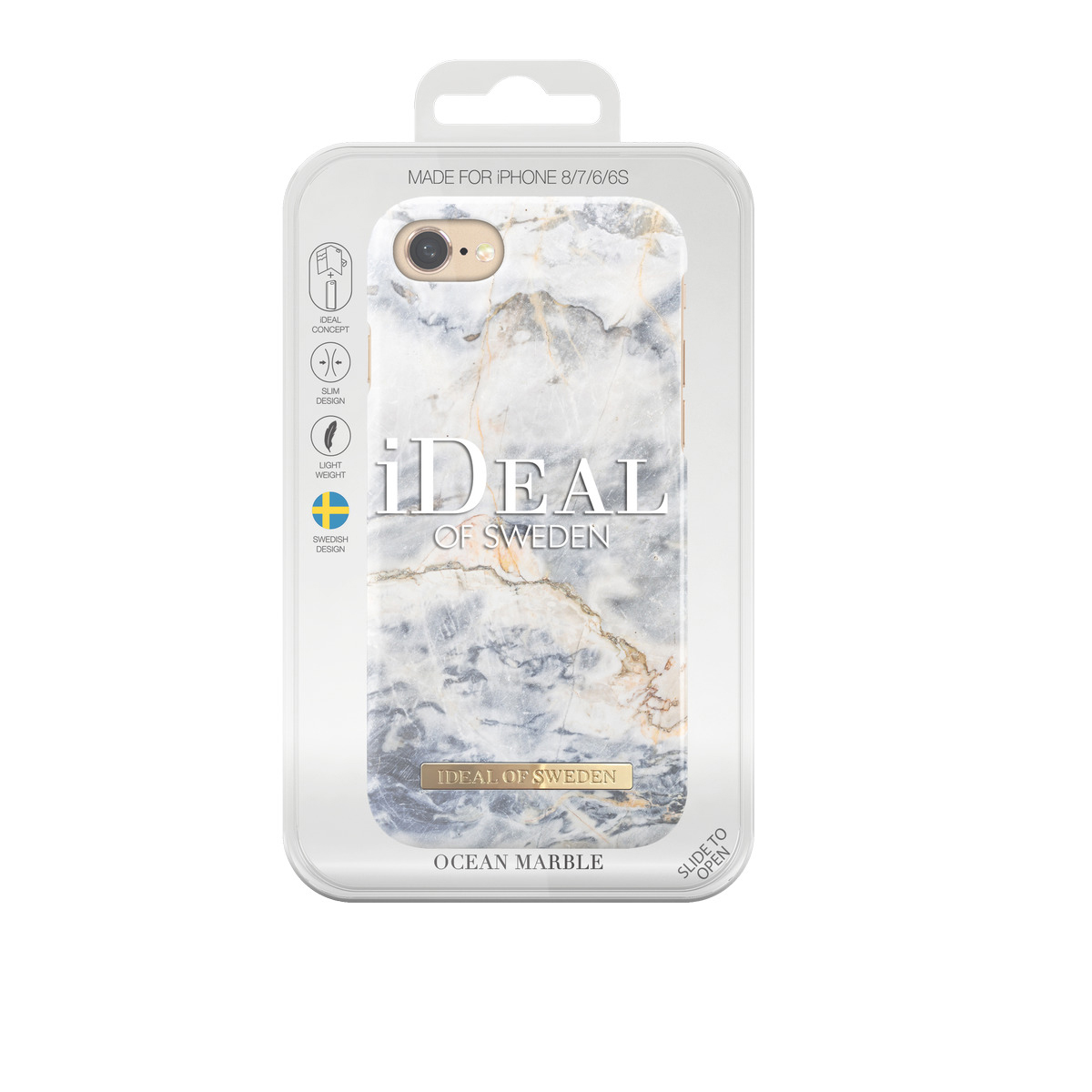 IDEAL OF SWEDEN Fashion, Backcover, Apple, iPhone 6, iPhone 7, iPhone 8, Ocean Marble