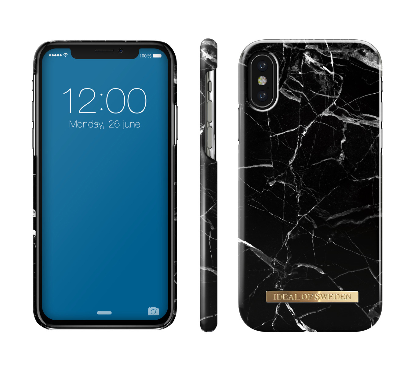 IDEAL OF SWEDEN Fashion, Backcover, Apple, iPhone X, Black Marble