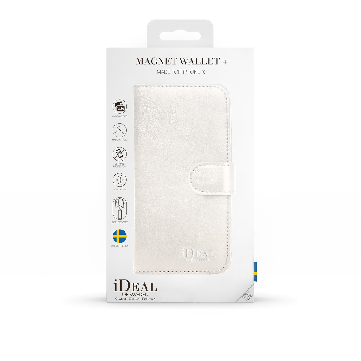 IDEAL OF SWEDEN Magnet, Bookcover, Apple, iPhone X, Weiß