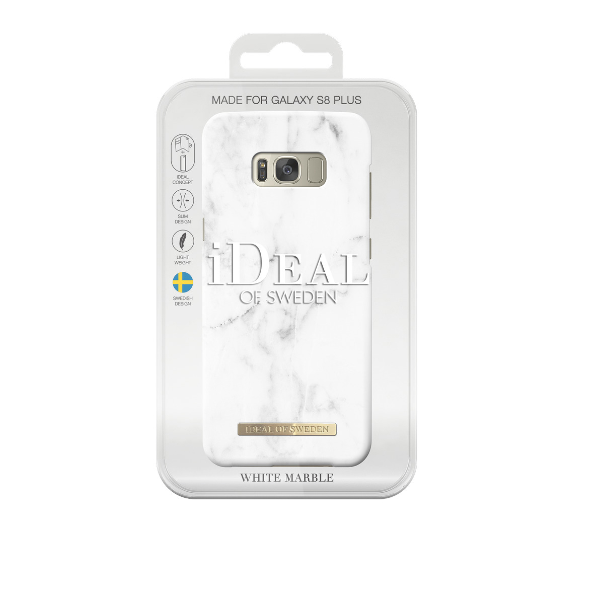 IDEAL OF SWEDEN Fashion, Backcover, Samsung, Galaxy S8+, White Marble