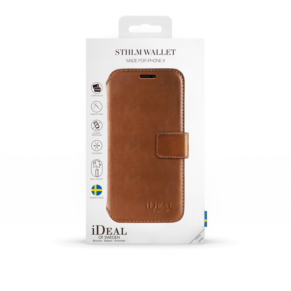 IDEAL OF SWEDEN STHLM, Bookcover, Samsung, Galaxy S8, Braun