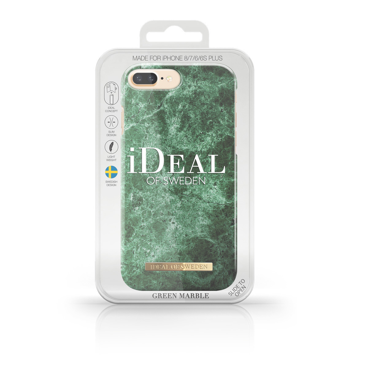 IDEAL OF SWEDEN Fashion, Backcover, Apple, iPhone 6 Plus, iPhone 7 Plus ,iPhone 8 Plus, Green Marble