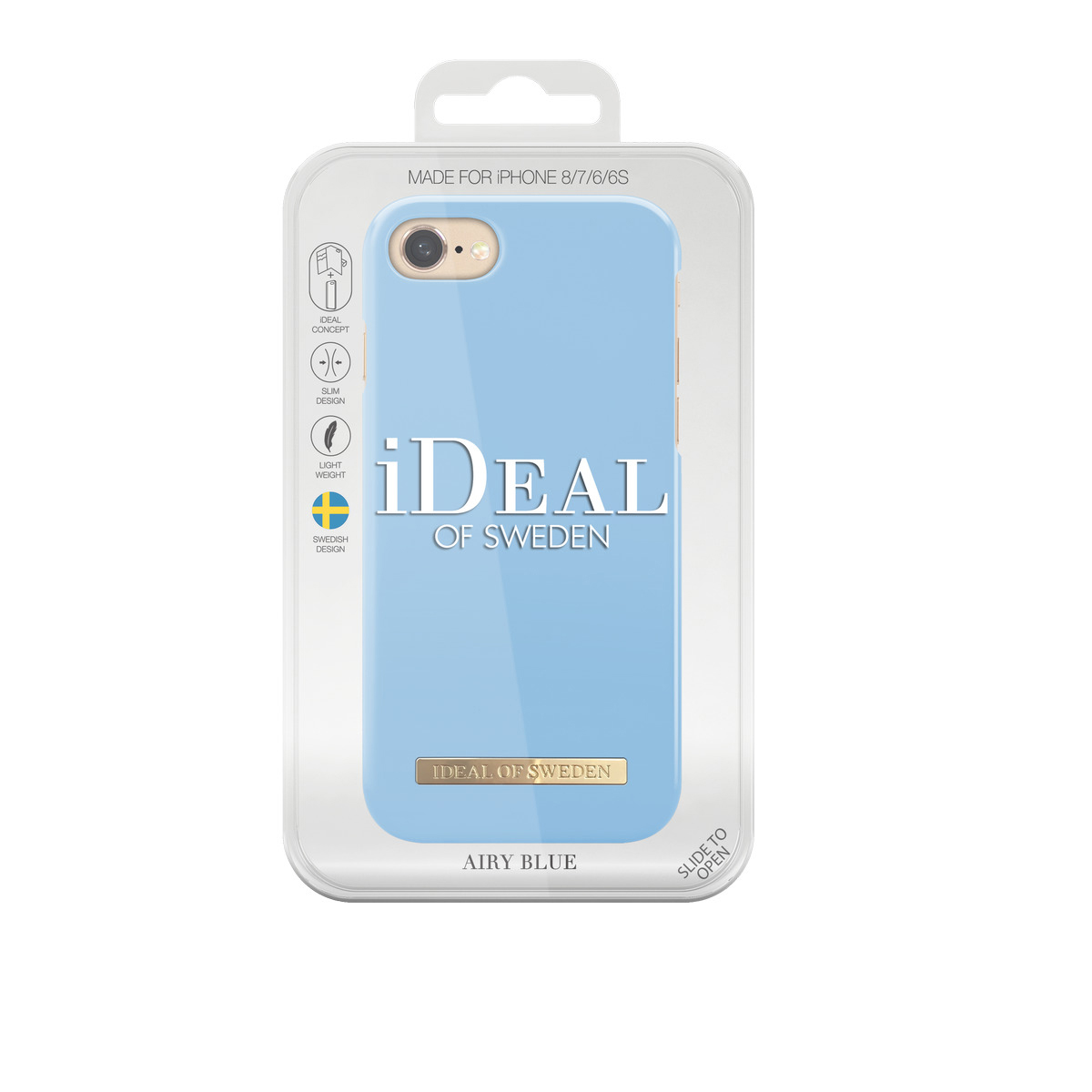 IDEAL OF SWEDEN Fashion, Backcover, Apple, iPhone 6, iPhone 7, iPhone 8, Airy Blue