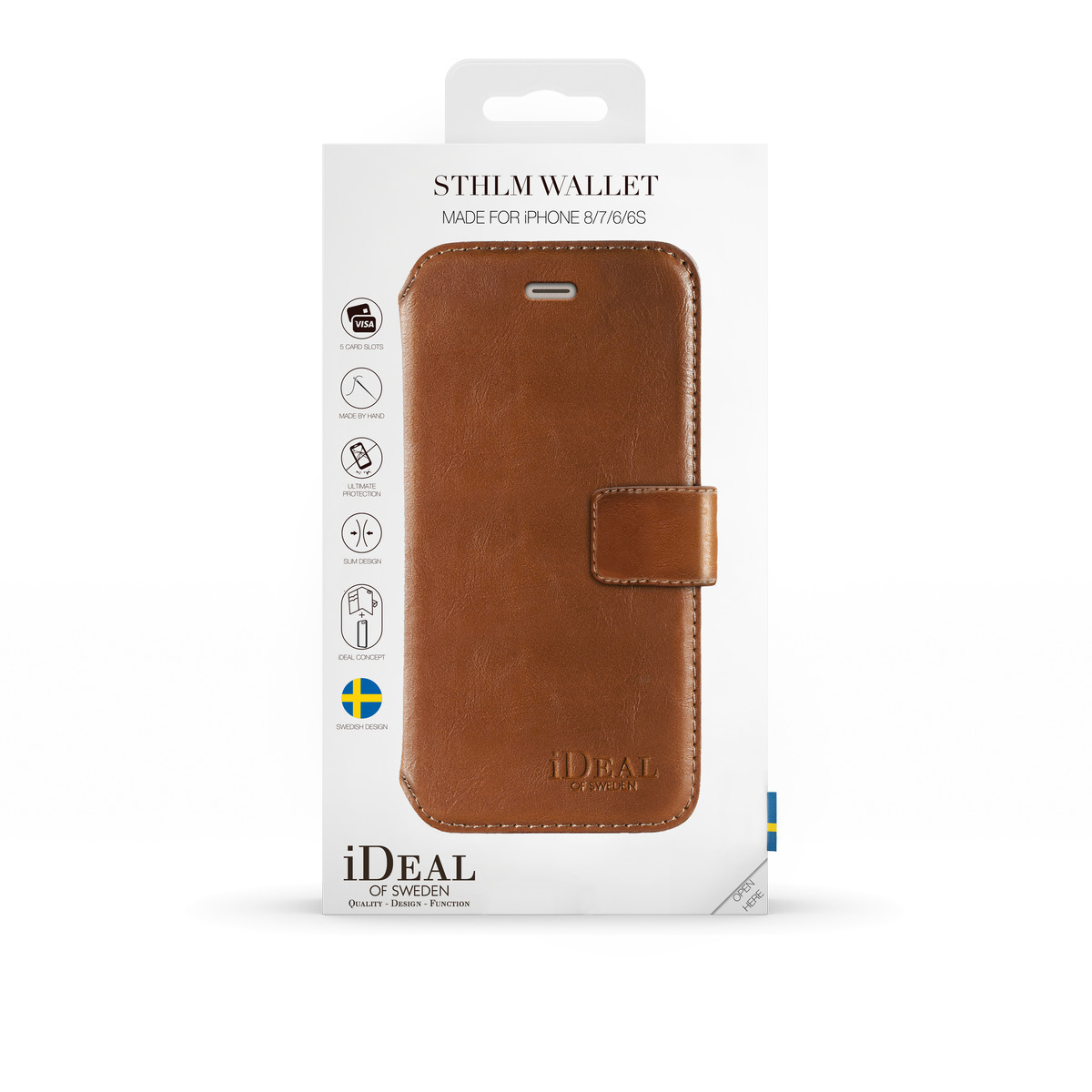 IDEAL OF SWEDEN STHLM, Bookcover, Apple, iPhone 6, iPhone 7, iPhone 8, Braun