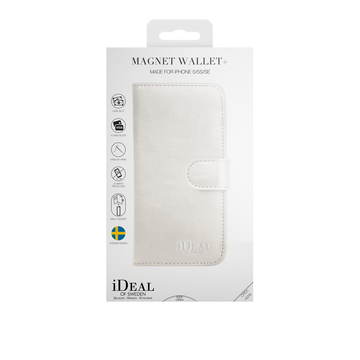 IDEAL OF SWEDEN Magnet, Bookcover, Apple, iPhone SE (2016), Weiß