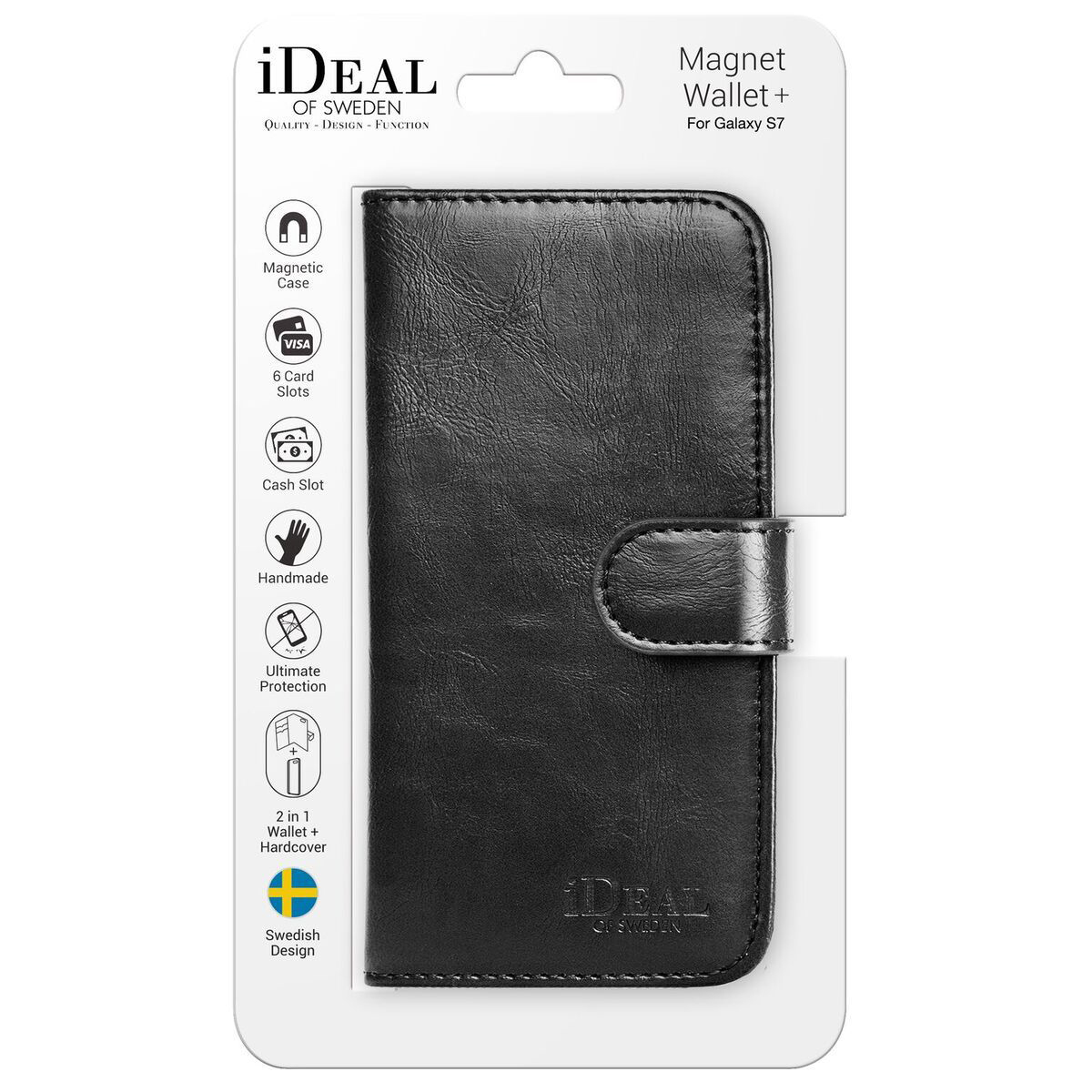 IDEAL OF SWEDEN Magnet, Bookcover, Samsung, Galaxy S7, Schwarz