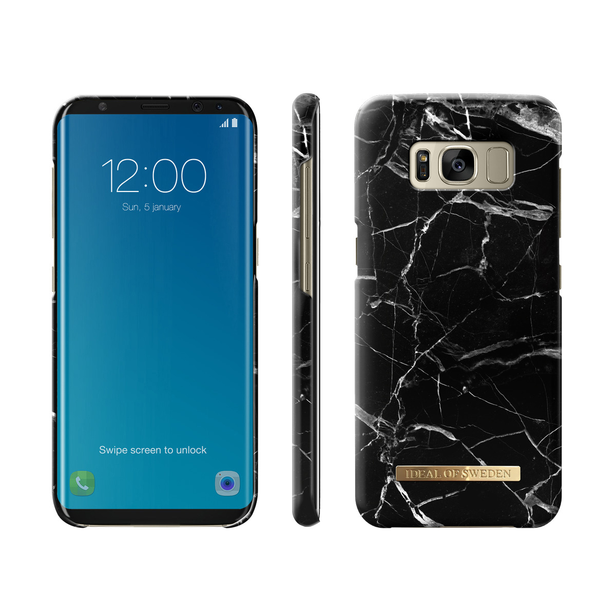 IDEAL OF SWEDEN Fashion, Backcover, Samsung, Galaxy S8, Black Marble
