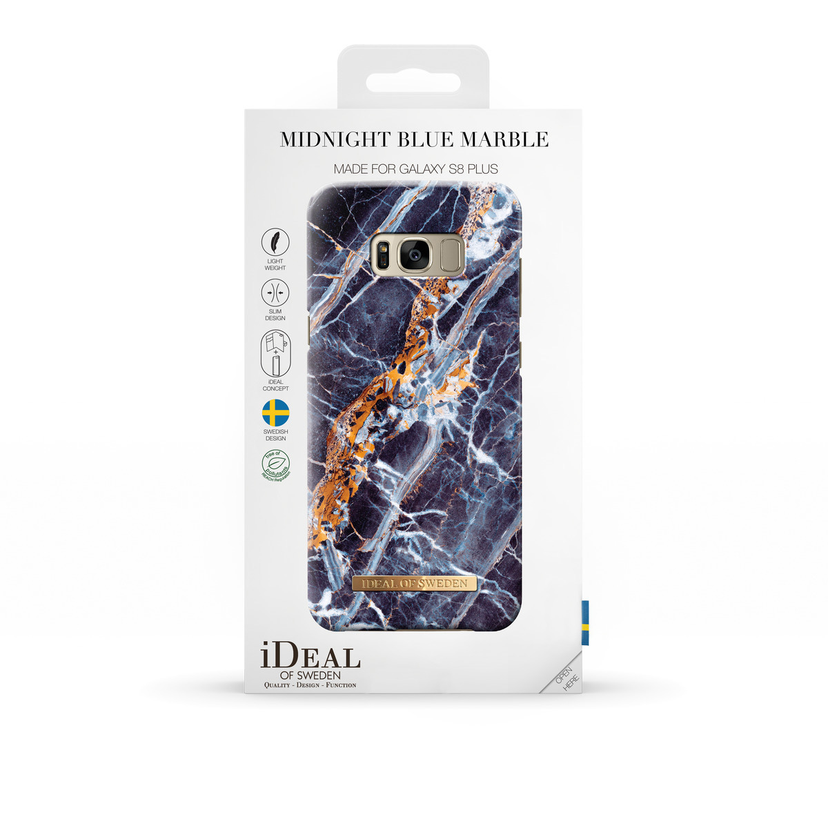 IDEAL OF SWEDEN Fashion, Backcover, Samsung, Galaxy S8+, Midnight Blue Marble