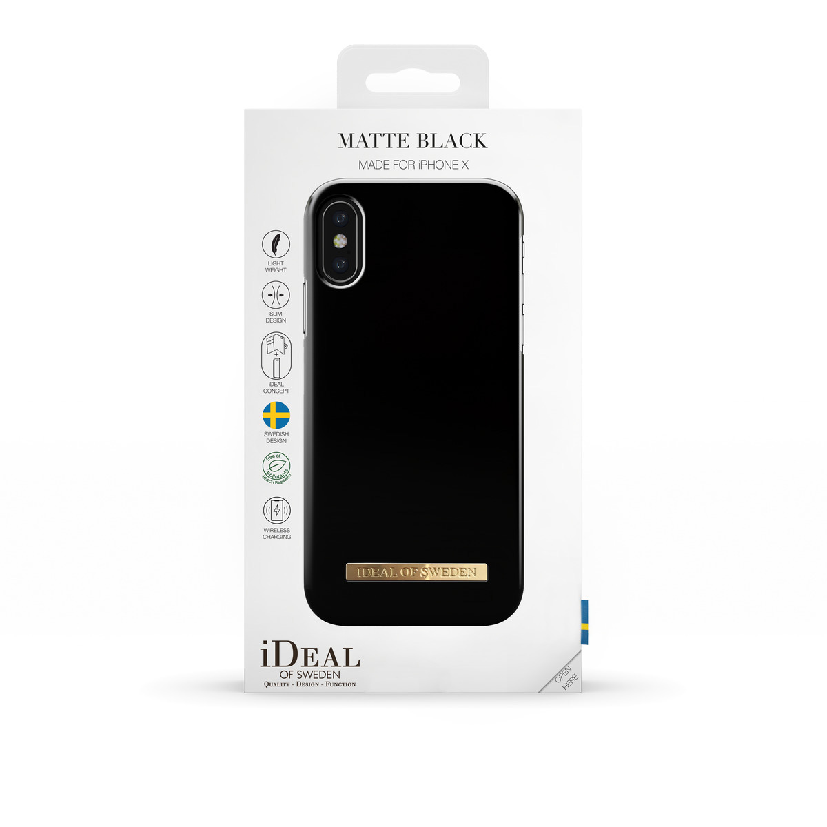 IDEAL OF SWEDEN Fashion, Backcover, Apple, iPhone X, Matte Schwarz