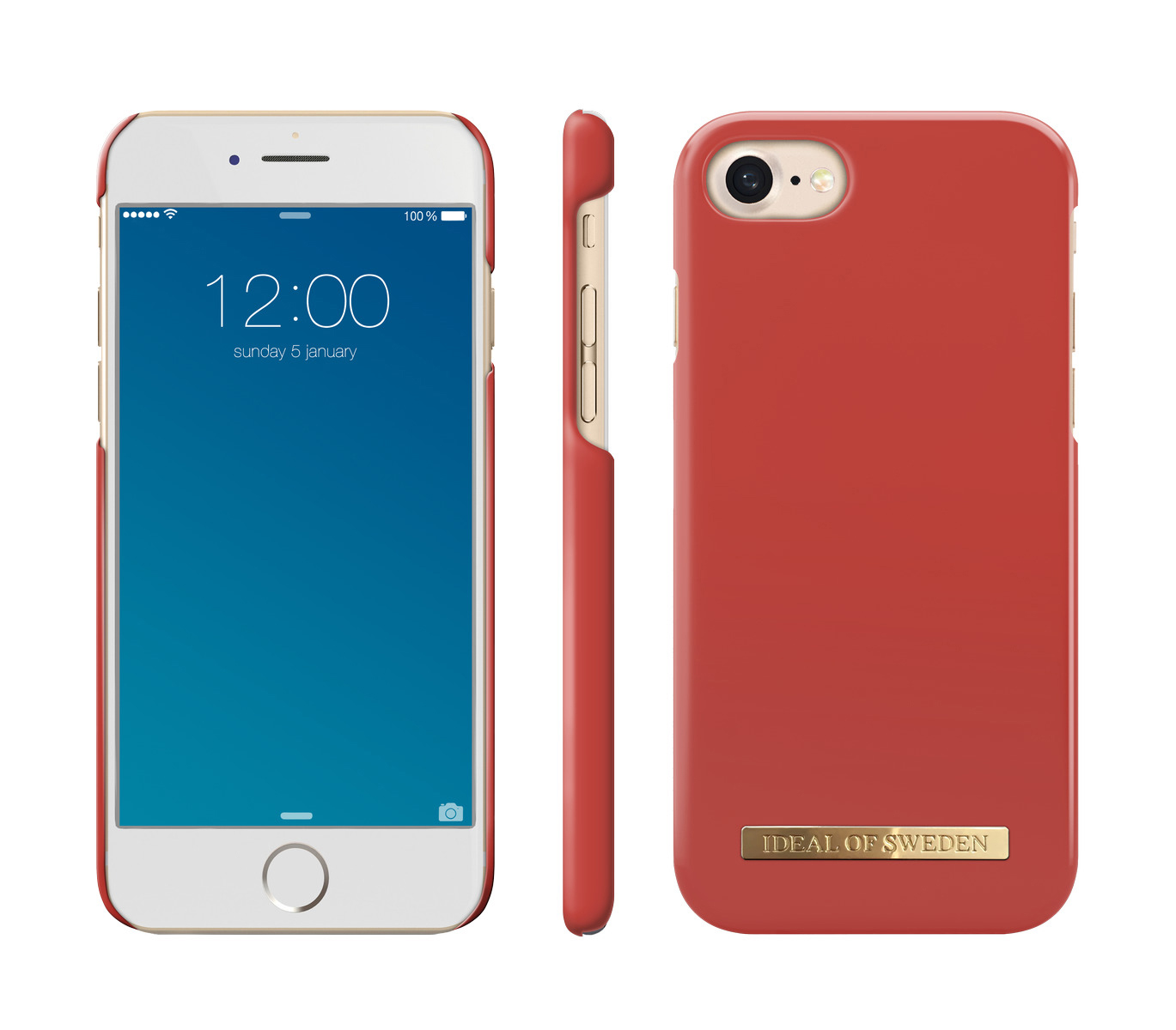 IDEAL OF SWEDEN Fashion, Backcover, Apple, iPhone 6, iPhone 7, iPhone 8, Aurora Red