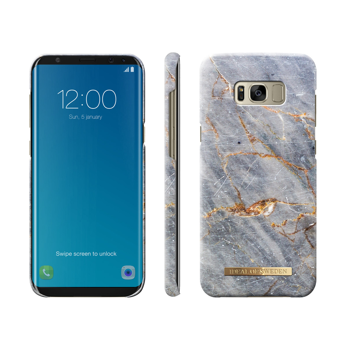 IDEAL OF SWEDEN Fashion, Backcover, Samsung, Galaxy S8+, Grey Marble