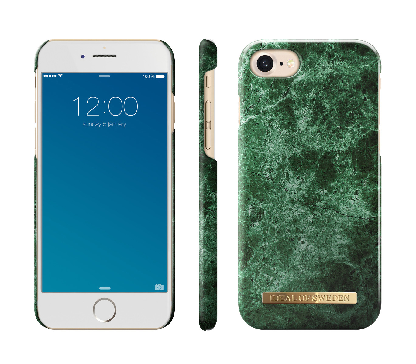IDEAL OF SWEDEN Fashion, Backcover, Apple, iPhone 6, iPhone 7, iPhone 8, Green Marble